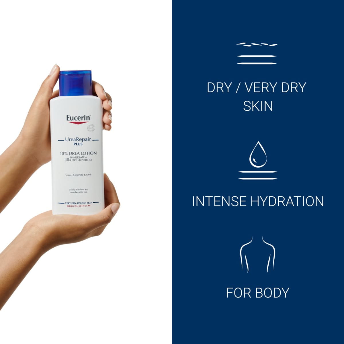 Eucerin 10 Urea Body Lotion Immediate + 48h Dry Skin Relief
